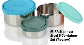 MIRA Stainless Steel 3 Container Set Lunch Box Snack Box {Review}