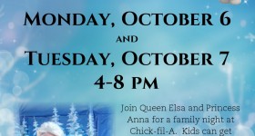 Chick-Fil-A at Lima to Host Frozen Themed Fun 10/6 & 10/7 & a Giveaway